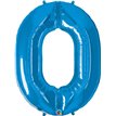 JUMBO NUMBER ZERO SAPPHIRE BLUE QUALATEX FOIL