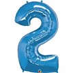 JUMBO NUMBER TWO SAPPHIRE BLUE QUALATEX FOIL