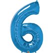 JUMBO NUMBER SIX SAPPHIRE BLUE QUALATEX FOIL