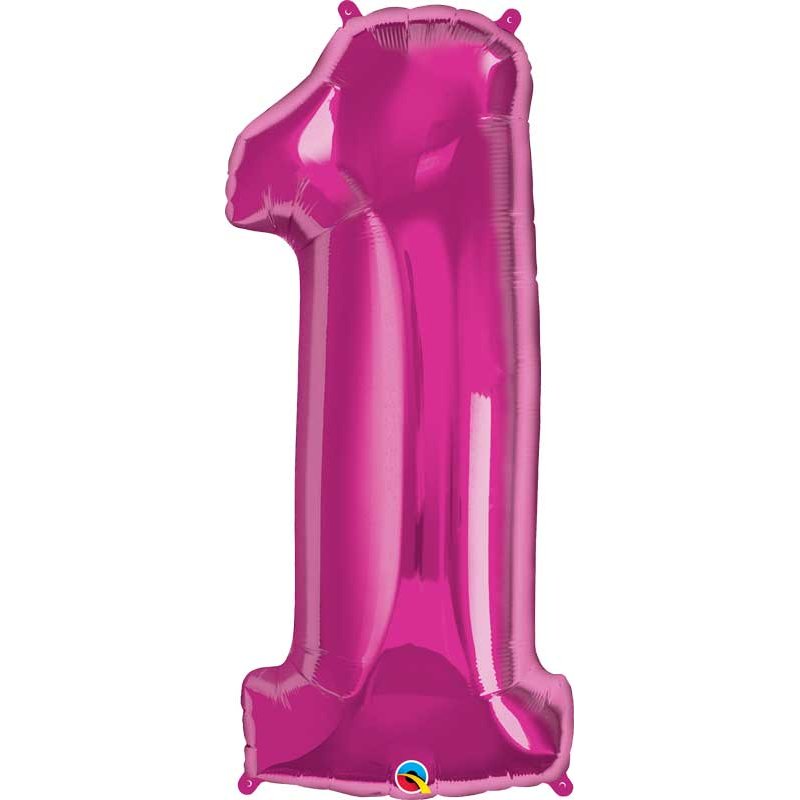 JUMBO NUMBER ONE MAGENTA QUALATEX FOIL