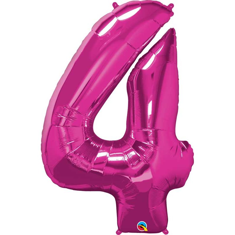 JUMBO NUMBER FOUR MAGENTA QUALATEX FOIL