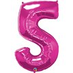 JUMBO NUMBER FIVE MAGENTA QUALATEX FOIL