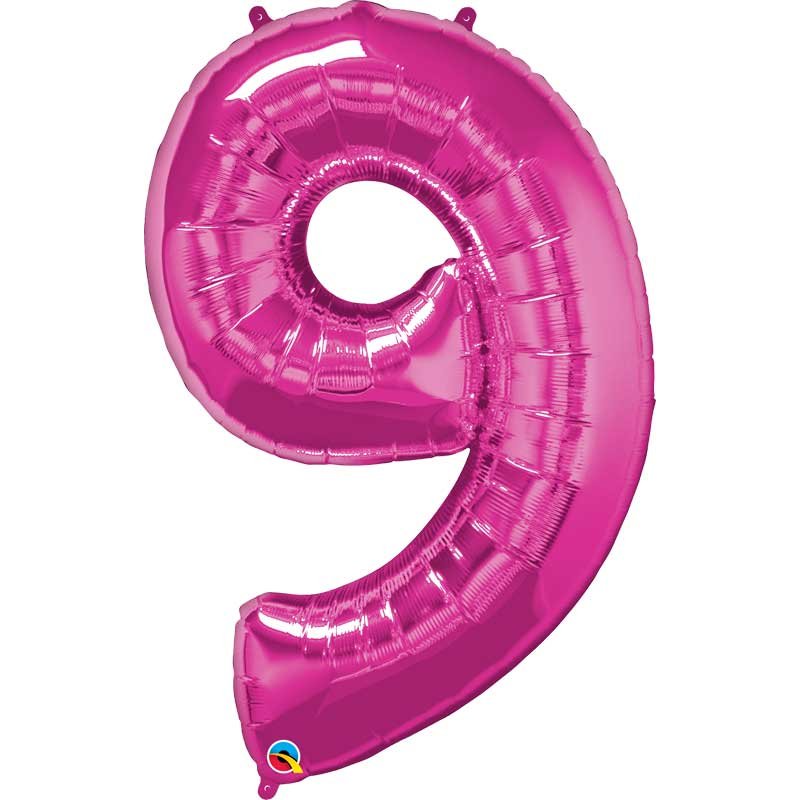 JUMBO NUMBER NINE MAGENTA QUALATEX FOIL