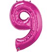 JUMBO NUMBER NINE MAGENTA QUALATEX FOIL