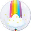 24in RAINBOW CLOUDS DECO BUBBLE