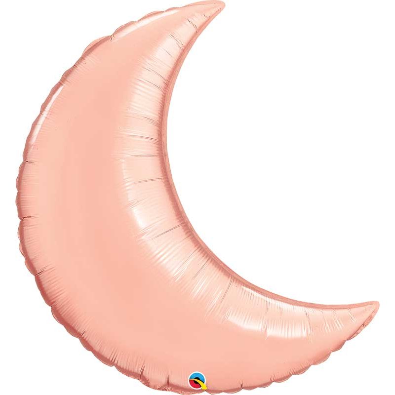 35in ROSE GOLD PLAIN FOIL CRESCENT MOON