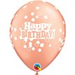 25PK 11in ROSE GOLD BIRTHDAY CONFETTI DOTS QUALATEX