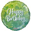 18in BIRTHDAY GREEN MOTIFS ECO ONE FOIL BALLOON