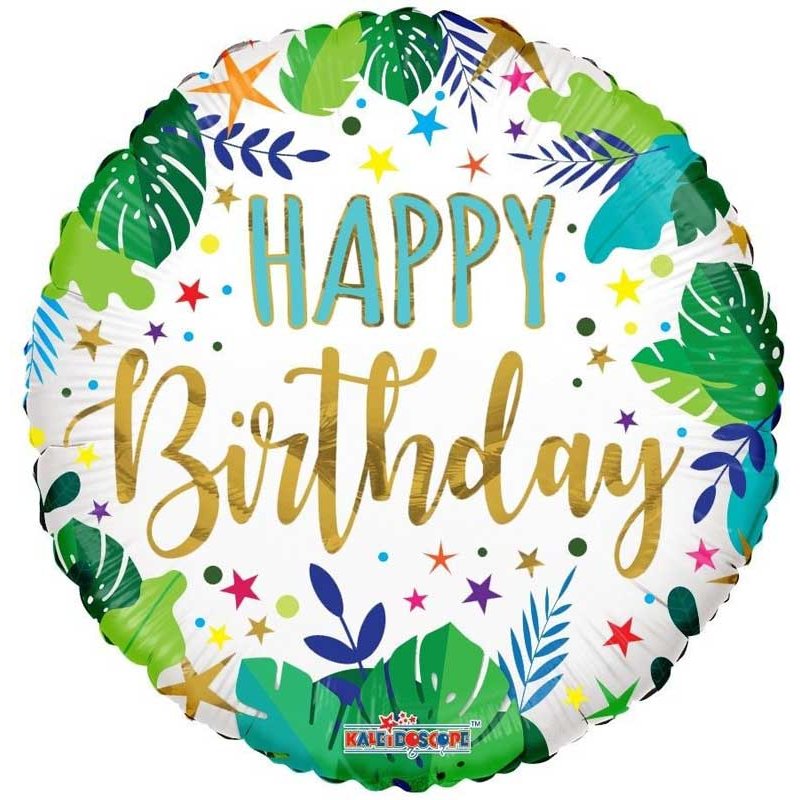 18in BIRTHDAY JUNGLE ECO ONE FOIL BALLOON