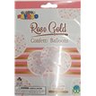 6PK 12in ROSE GOLD CONFETTI CLEAR LATEX BALLOONS