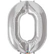 JUMBO NUMBER ZERO SILVER QUALATEX FOIL