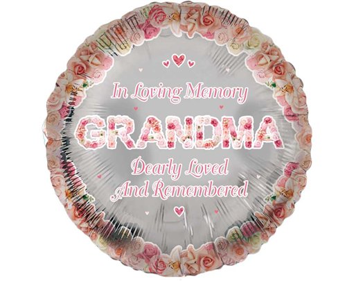 18in GRANDMA REMEMBRANCE FOIL BALLOON