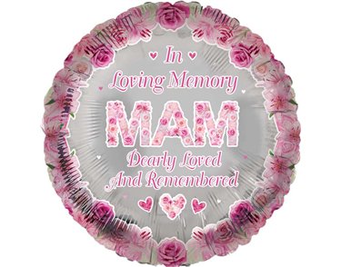 18in MAM HEART REMEMBRANCE FOIL BALLOON