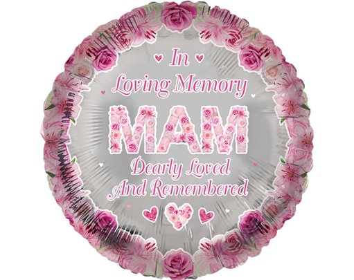 18in MAM HEART REMEMBRANCE FOIL BALLOON
