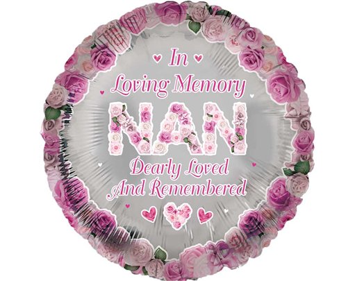 18in NAN REMEMBRANCE FOIL BALLOON