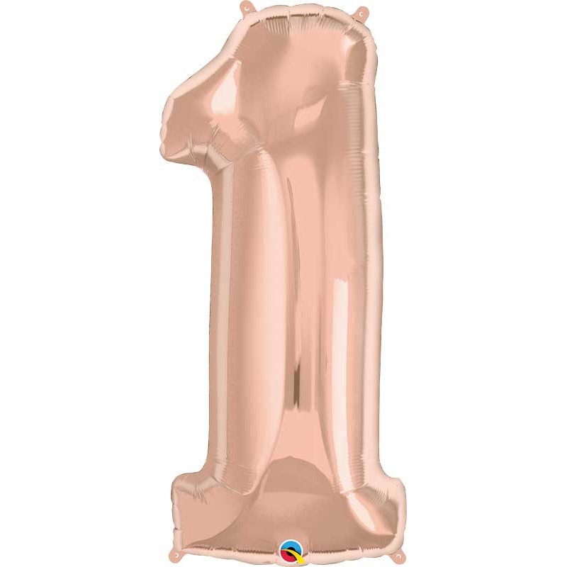 JUMBO NUMBER ONE ROSE GOLD QUALATEX FOIL