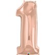 JUMBO NUMBER ONE ROSE GOLD QUALATEX FOIL