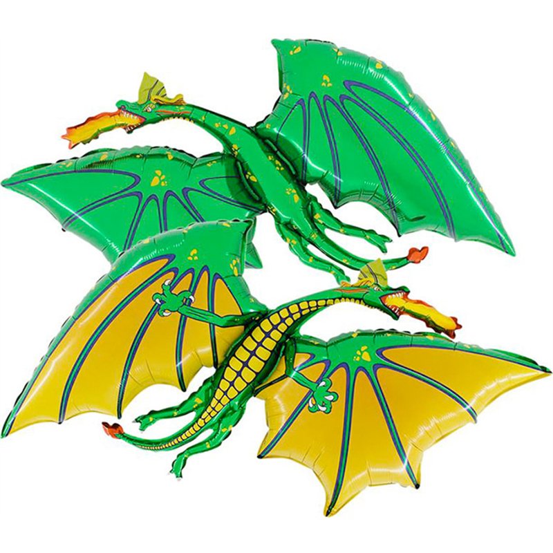 36in GREEN DRAGON FOIL BALLOON