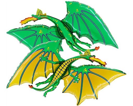36in GREEN DRAGON FOIL BALLOON