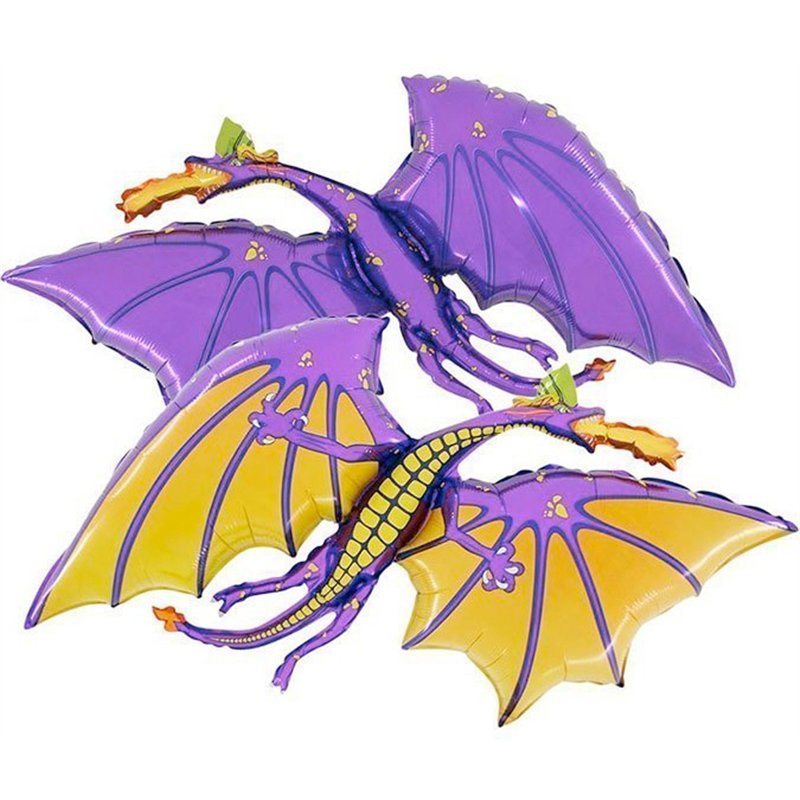 36in PURPLE DRAGON FOIL BALLOON