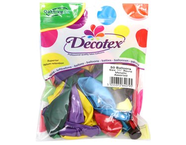 50PK 11in METALLIC ASSORTED DECOTEX