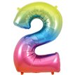 34in NUMBER 2 RAINBOW JUMBO FOIL