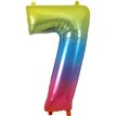 34in NUMBER 7 RAINBOW JUMBO FOIL
