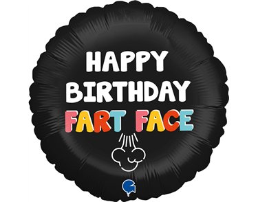 18in HAPPY BIRHTDAY FART FACE FOIL BALLOON