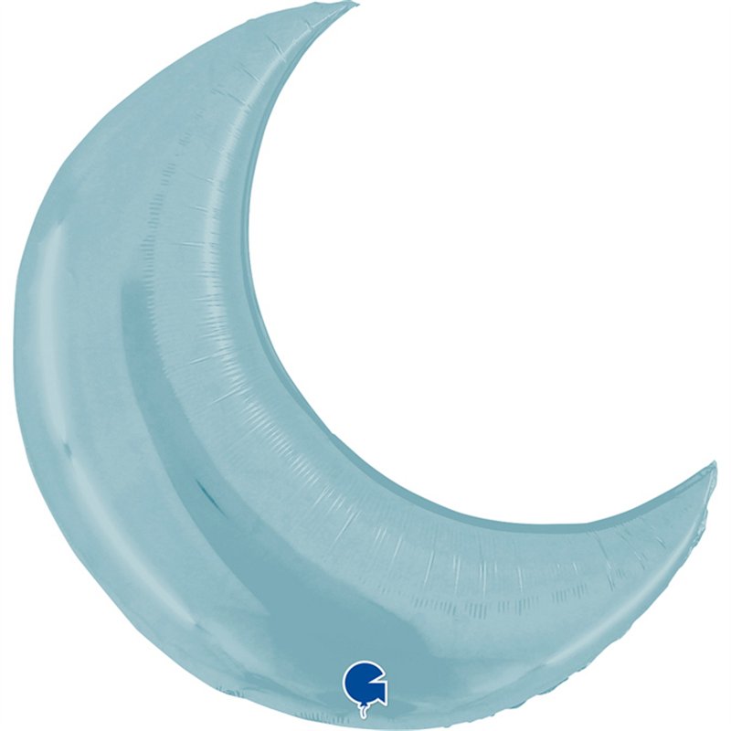 36in MOON PASTEL BLUE FOIL BALLOON
