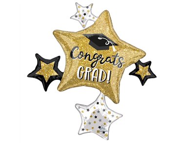 HELLO GRAD SPARKLE STAR CLUSTER SUPERSHAPE