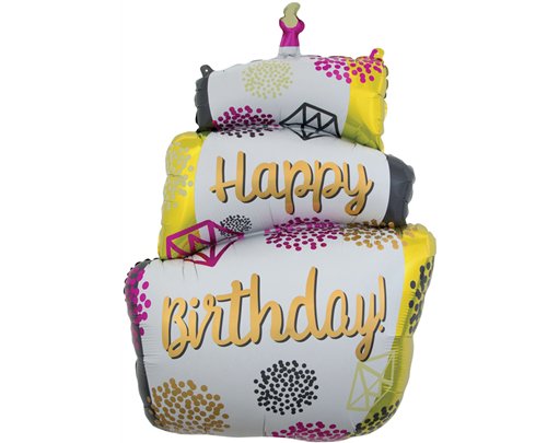 BIRTHDAY CAKE JUMBO FOIL BALLOON