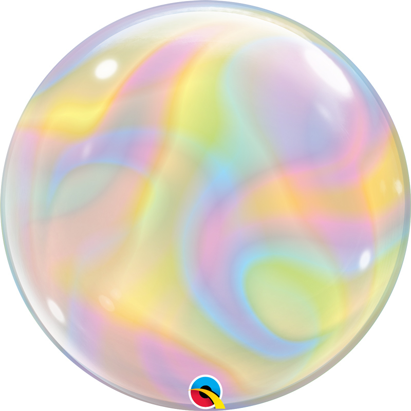 22in IRIDESCENT SWIRLS SINGLE BUBBLE