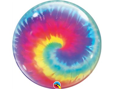 22in TIE DYE SWIRLS SINGLE BUBBLE