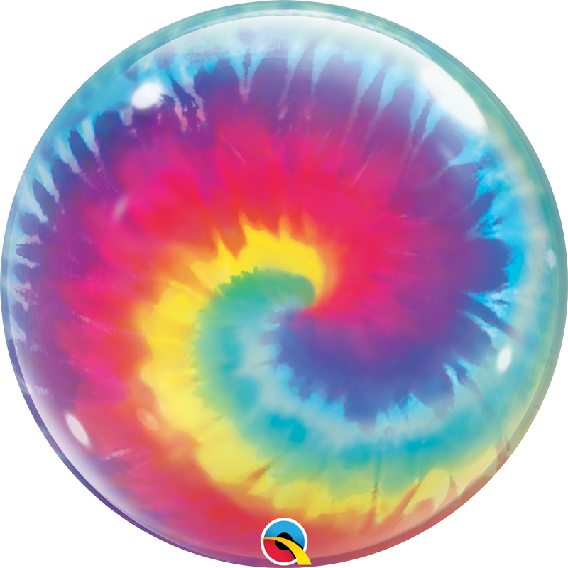 22in TIE DYE SWIRLS SINGLE BUBBLE