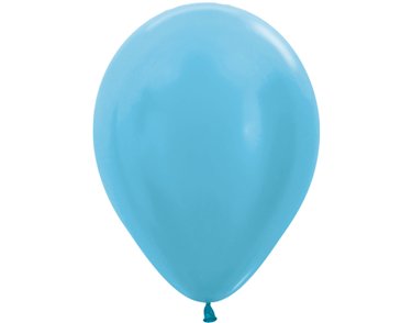 100PK 5in SATIN CARIBBEAN BLUE SEMPERTEX