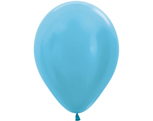 100PK 5in SATIN CARIBBEAN BLUE SEMPERTEX