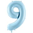 86cm NUMBER 9 LIGHT BLUE FOIL BALLOON