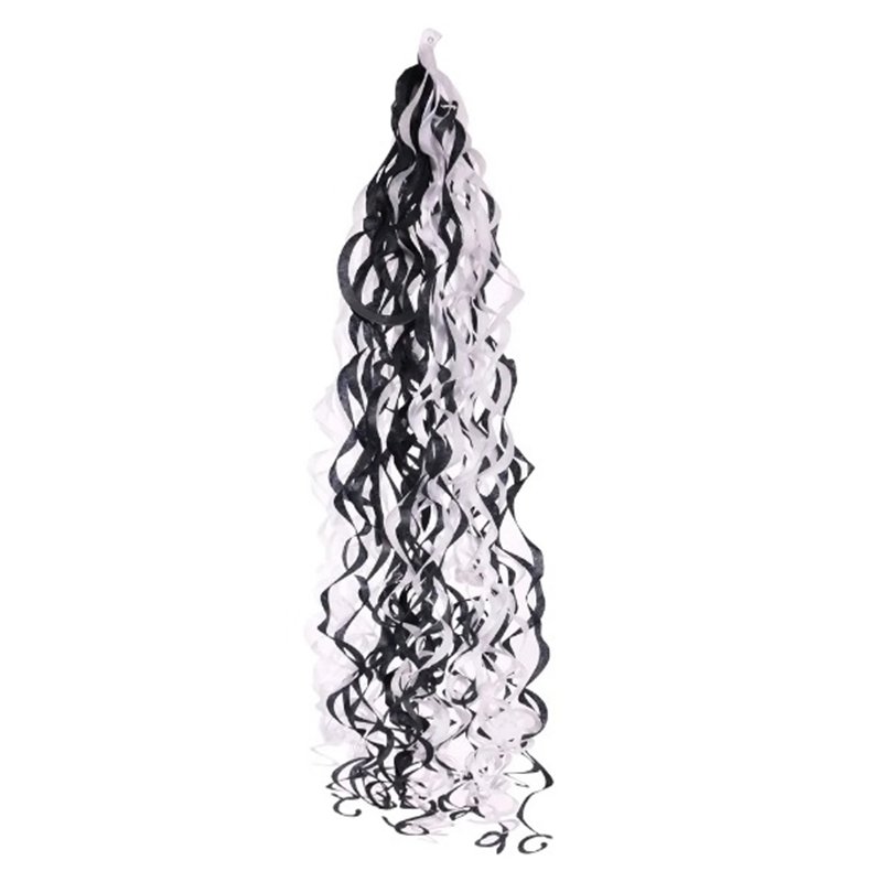 BLACK / WHITE BALLOON TASSELS FOR 18IN FOILS