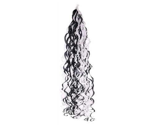 BLACK / WHITE BALLOON TASSELS FOR 18IN FOILS