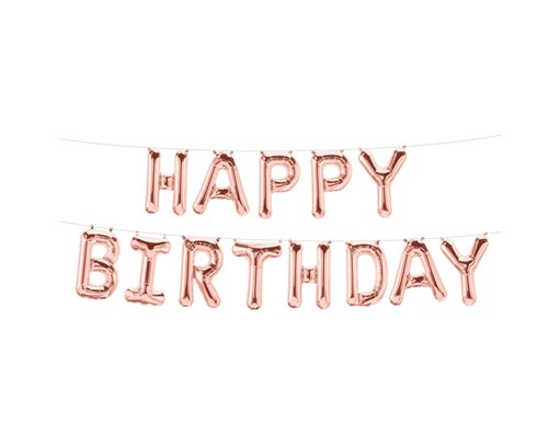 BIRTHDAY ROSE GOLD FOIL BALLOON KIT