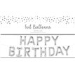 BIRTHDAY SILVER FOIL BALLOON KIT
