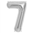 65cm NUMBER 7 SILVER FOIL BALLOON