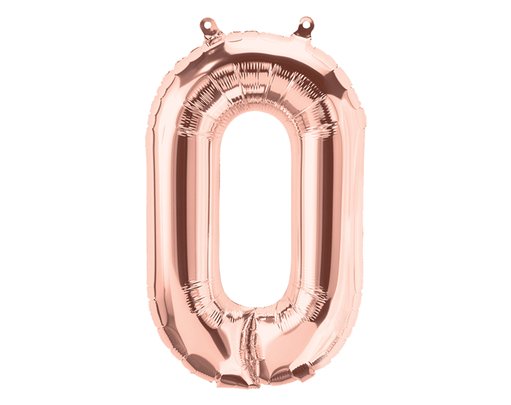 65cm NUMBER 0 ROSE GOLD FOIL BALLOON