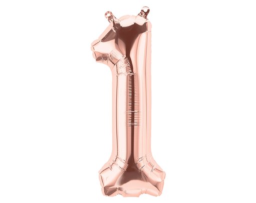 65cm NUMBER 1 ROSE GOLD FOIL BALLOON
