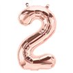 65cm NUMBER 2 ROSE GOLD FOIL BALLOON