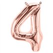 65cm NUMBER 4 ROSE GOLD FOIL BALLOON