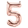 65cm NUMBER 5 ROSE GOLD FOIL BALLOON