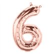65cm NUMBER 6 ROSE GOLD FOIL BALLOON