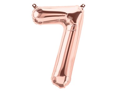 65cm NUMBER 7 ROSE GOLD FOIL BALLOON