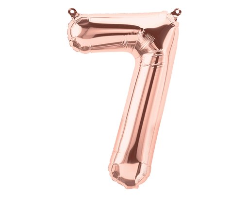65cm NUMBER 7 ROSE GOLD FOIL BALLOON